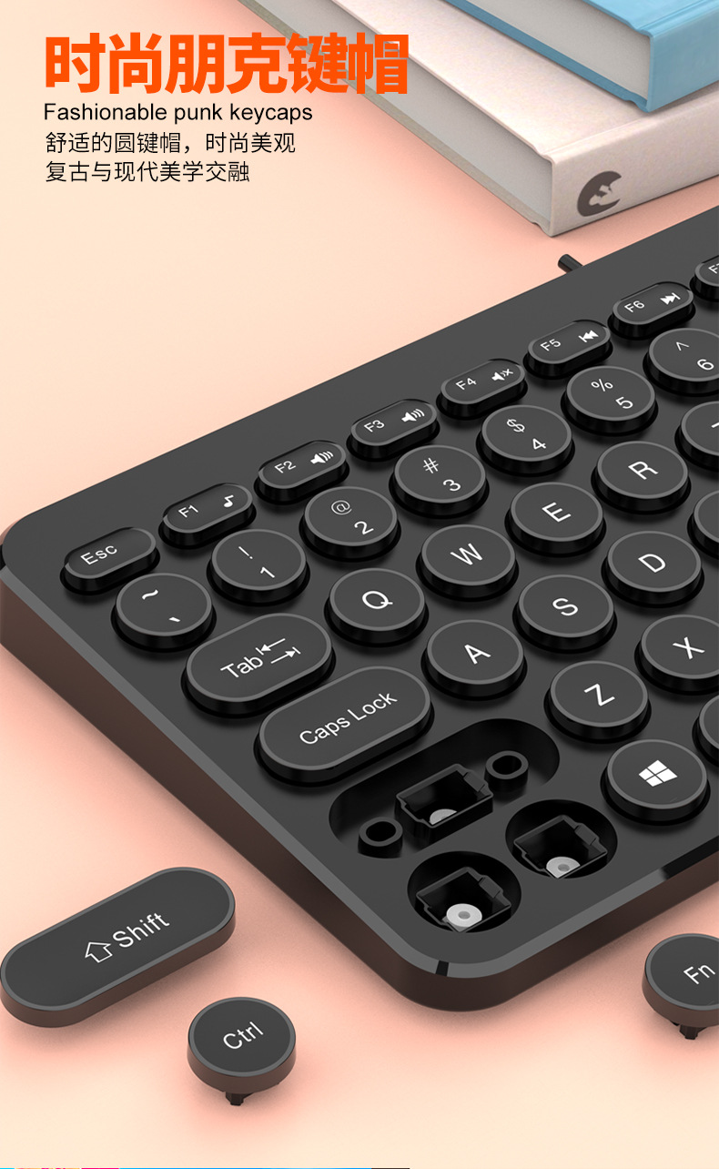 The K380 external keyboard for laptops, with retro round keycaps and silent keys, is a universal neutral keyboard for desktop laptops pic 5