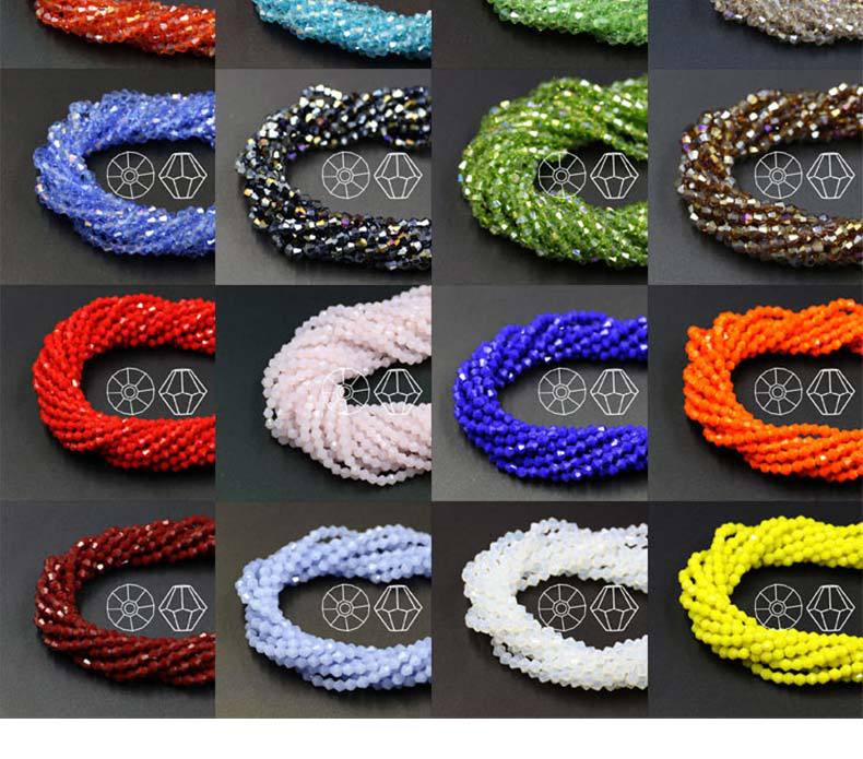 Wholesale of diy materials for diamond-shaped two-ended pointed beads, 2-8MM crystal loose beads, and wholesale of crystal glass beads pic 13