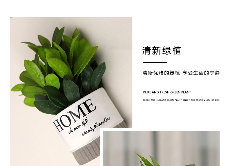 Nordic-style creative small clear cement POTS, artificial plant potted plants, office desk atmosphere decoration and arrangement pic 13