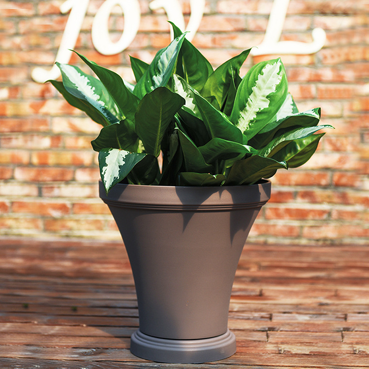 现代酒店装饰居家园艺花盆花盆摆件出口欧洲时尚花盆落地高款简约茏达森园艺51036型号详情2