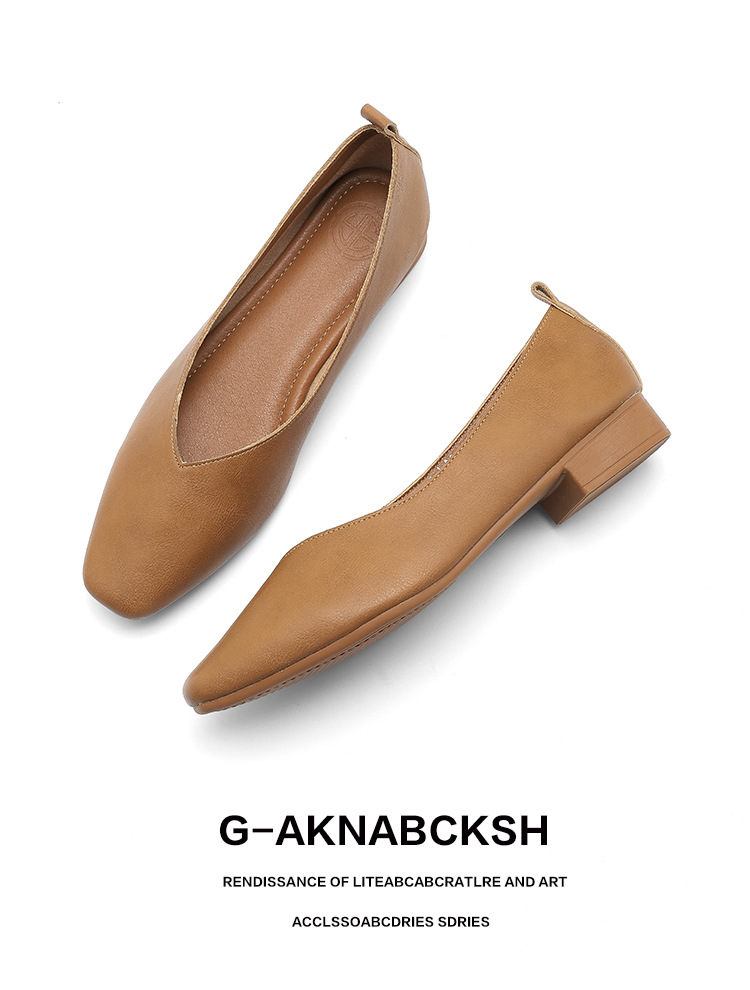 外贸跨境新款小方头浅口女士单鞋软底V口纯色工作鞋117-1#详情18