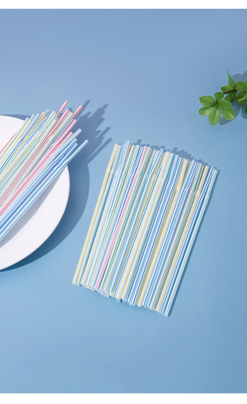 现货一次性塑料pp吸管喝水豆浆可乐弯曲吸管平口彩色弯头吸管批发详情12