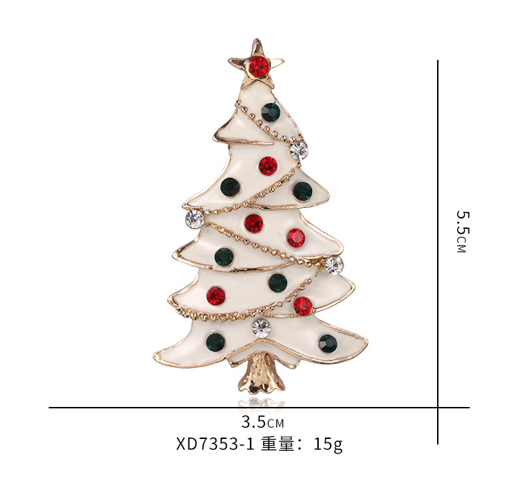 新款圣诞老人圣诞树胸针 复古合金衣服鞋帽配饰胸花 饰品别针详情20