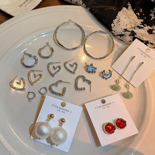 【3 Pairs 】925 Silver Needle Pearl Earrings, Bean ear studs, Sleep without Removing Zircon Ear Bone studs, Ear Piercing Earrings pic 11