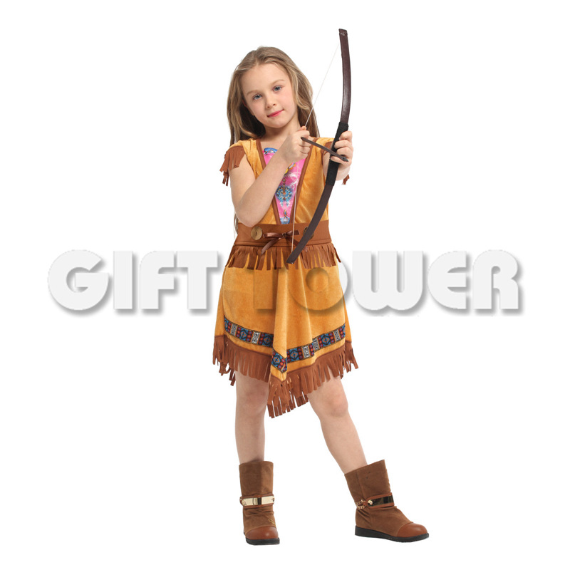 狂欢节服装舞台表演服G-0305可爱印地安公主角色扮演服装万圣节表演服装详情3