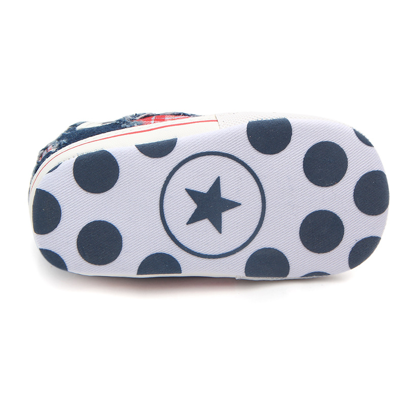 Wholesale of baby shoes for foreign trade, baby shoes, lace-up denim, perforated walking shoes 1247 pic 8