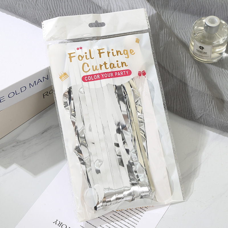 跨境专供1*2M纯色雨丝帘生日装饰派对布置用品舞台墙面装饰道具详情9