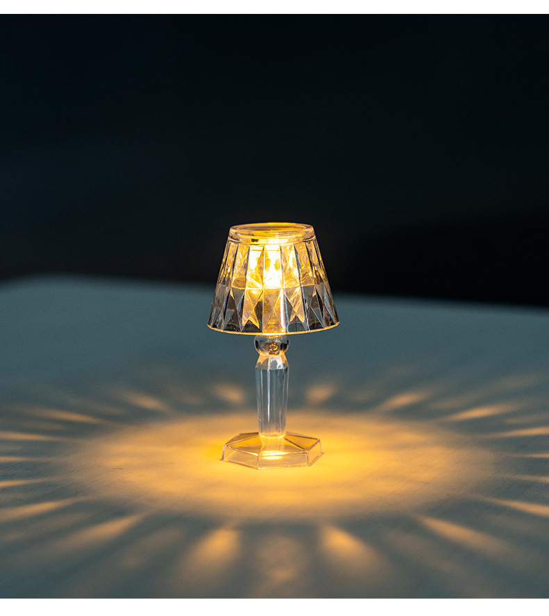 跨境水晶钻石台灯led透明亚克力创意小夜灯简约网红氛围灯床头灯亚克力透明小夜灯迷你小夜灯详情6