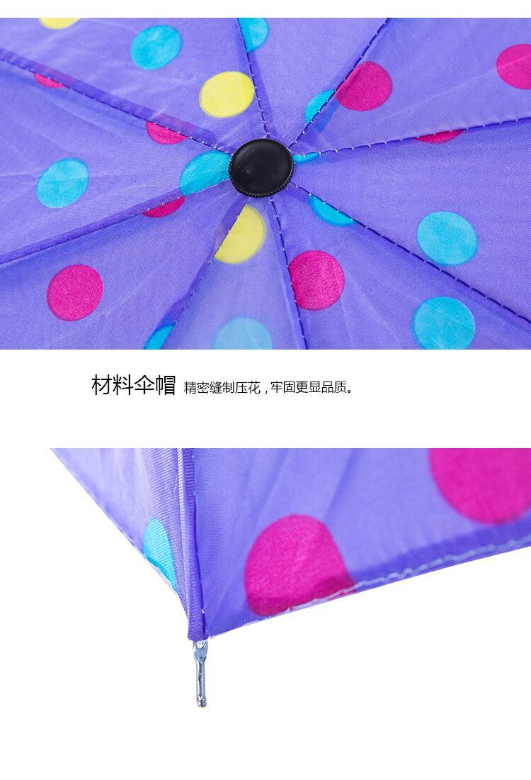 情侣伞纯色花色短柄雨伞便携迷你折叠伞礼品赠送三折太阳伞批发详情9