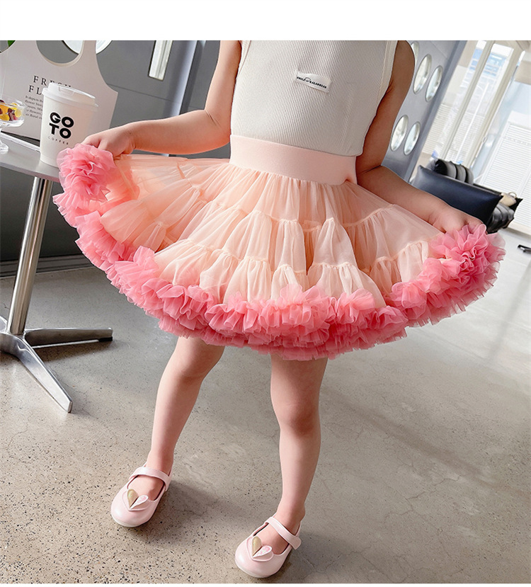 2024新款tutu裙半身裙儿童蓬蓬裙凸凸裙二代加蓬款女孩蛋糕裙子详情21