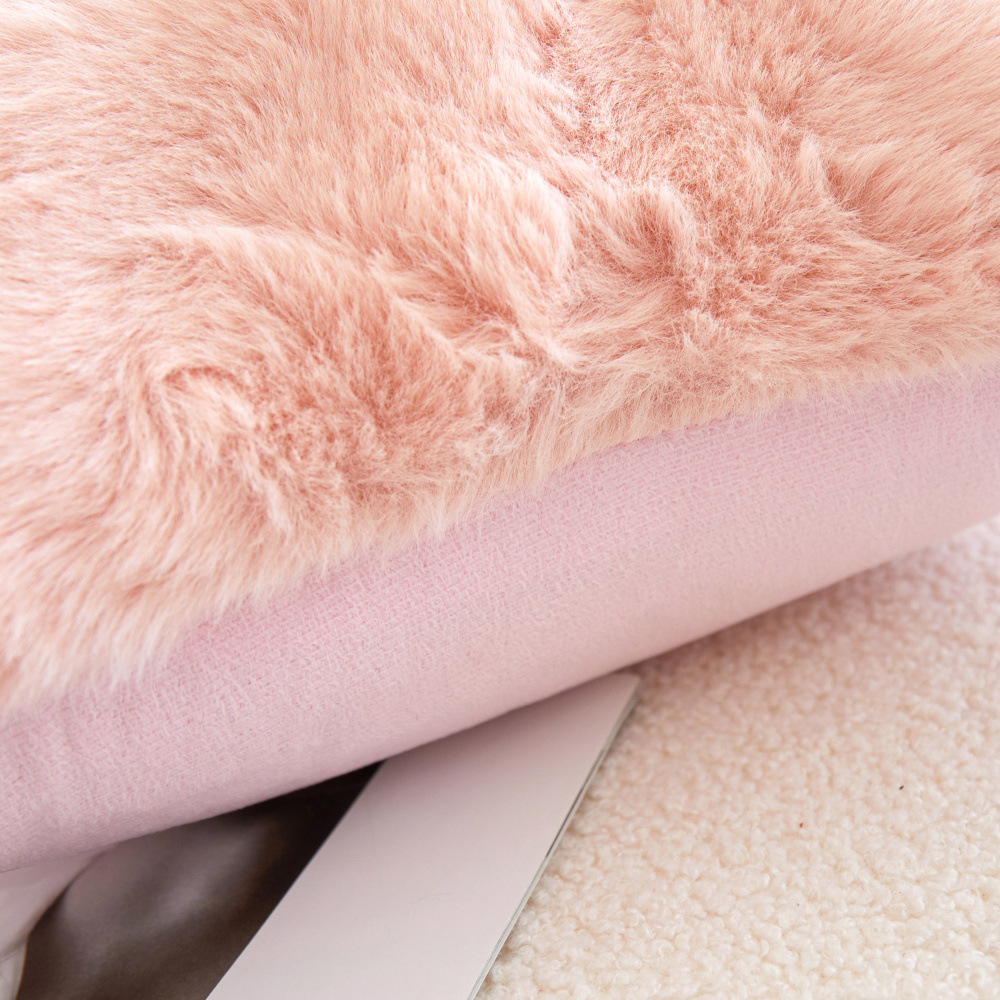 泡泡绒毛绒靠垫套居家沙发现代简约仿兔毛抱枕套卧室床头装饰抱枕详情27