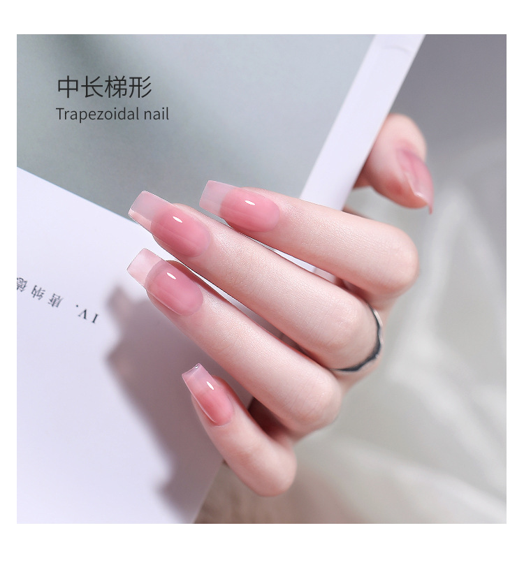 Ultra-thin, seamless, full and semi-attached, no-polishing artificial nail nail patches specially designed for nail salons pic 14