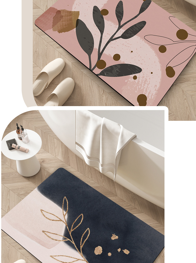 浴室防滑软垫硅藻泥吸水速干地垫子家用厕所卫生间门口进门踩脚垫详情6