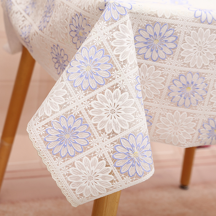 Factory direct sales of new PVC lace tablecloths, kitchen dining tables, waterproof and oil-proof tablecloths, hotel and household tablecloths wholesale pic 7