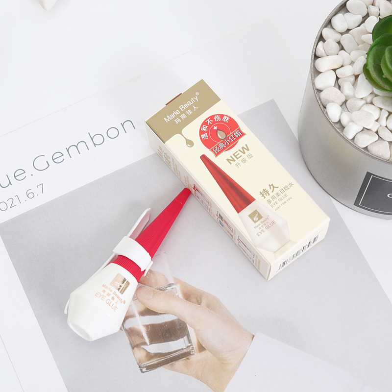 玛丽佳人厂家批发睫毛胶水舒服无胶痕假睫毛胶水经典小红帽详情4