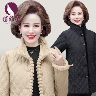 俏雅莹呢子大衣羊毛女式毛呢2021新款毛呢中老年女装秋冬睡袍外套详情11