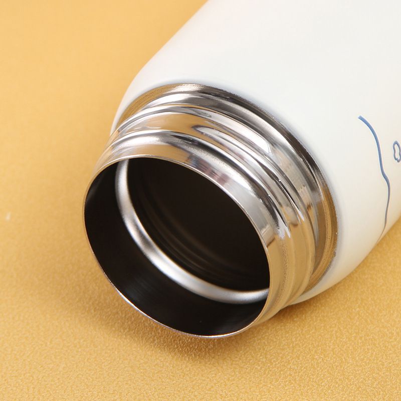 韩版304不锈钢弹跳盖保温杯 简约卡通豌豆杯便携清新学生水杯抖音详情13