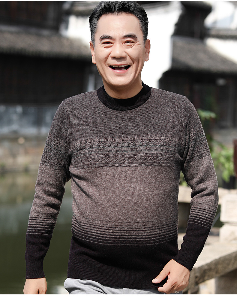 2022中老年男装毛衣加大码爸爸装男式加厚套头羊毛衫地摊赶集货源详情26