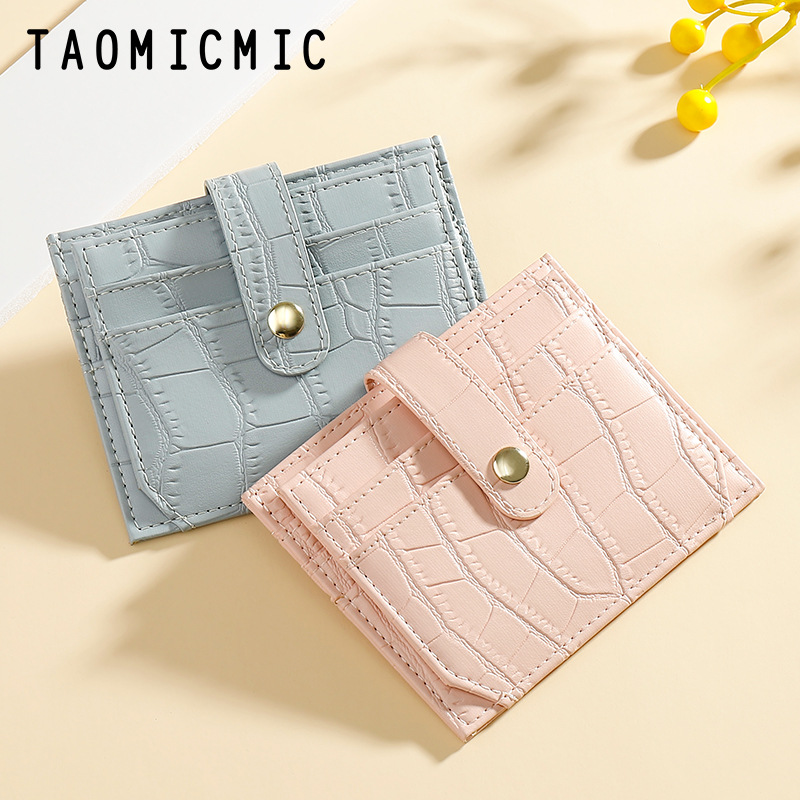 悦芊凯新款磨砂百搭韩版pu零钱包 ins多卡位搭扣短款拉链女士钱包详情9