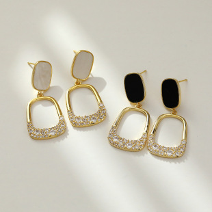 睡觉不用摘锆石耳圈女ins冷淡风高级感耳扣百搭小众设计耳环耳饰详情13