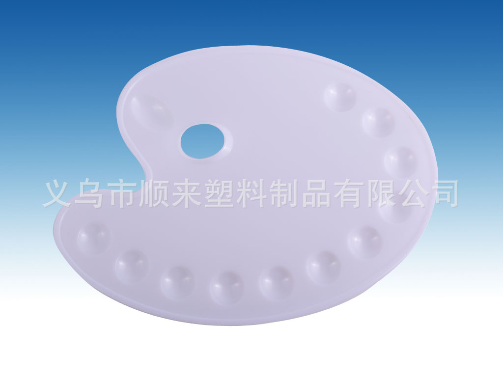 厂家热销十二眼调色盘手握便捷调色板美术课专用调色盘绘画颜料盘详情2