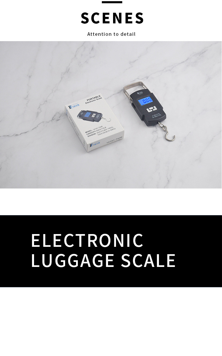 [FF1976-744E] Factory direct sales of household electronic portable scales, cross-border foreign trade electronic hook scales, electronic scales, portable luggage electronic scales pic 2