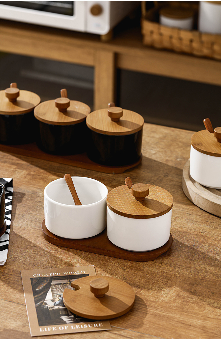 复古陶瓷调料盒盐罐家用调味料盒组合套装厨房调料罐调料瓶调味罐详情21