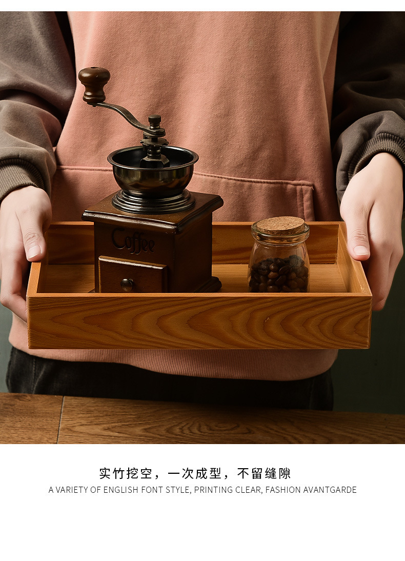 竹木托盘实木茶盘水杯托盘日式果盘木质家用长方形托盘酒店餐盘详情15