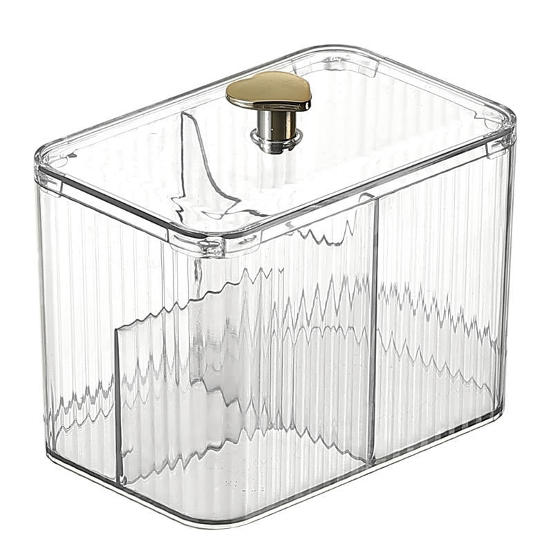 Makeup cotton, cosmetic storage box, transparent cotton swab box, dressing table, desktop powder puff, makeup brush, makeup remover cotton, lipstick box pic 5
