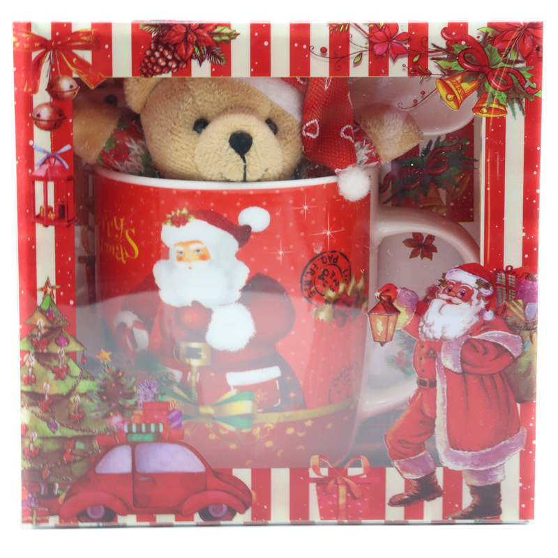 Cross-border exclusive export Christmas mugs, milk breakfast cups, cartoon Santa Claus creative holiday gift cups, cute bear cups, ceramic cups, spoon sets with handles, support multi-language customization, welcome to visit logo factory direct supply pic 14