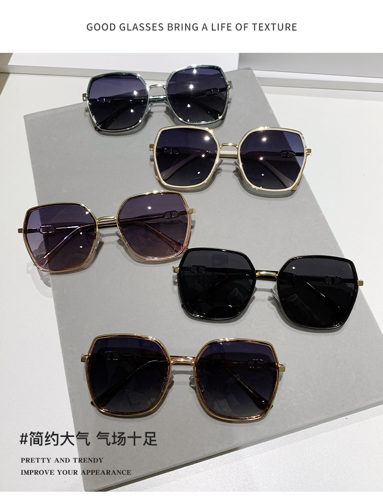 网红街拍偏光太阳镜女时尚潮流星光细闪遮阳眼镜户外出游墨镜8193详情2