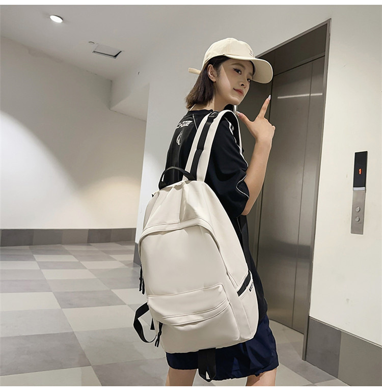 跨境2024新款男简约高中大学生双肩包女休闲大容量初中生旅行背包详情31