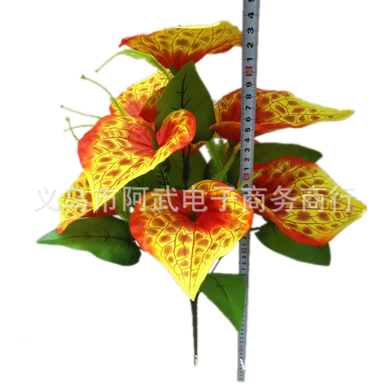Artificial calla lilies, artificial anthuriums, cheap and beautiful flower heads for indoor landscaping and display wholesale pic 7
