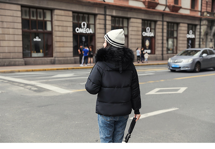 New winter cotton-padded jacket, thickened cotton-padded jacket, down cotton-padded jacket for women, short Korean-style fitted hooded bread jacket pic 16