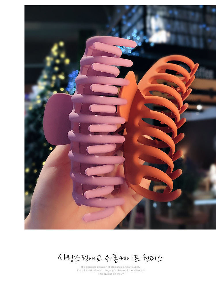 网红大号洗澡头发塑料抓夹发卡女后脑勺夹子头饰韩国顶夹卡子发饰详情52