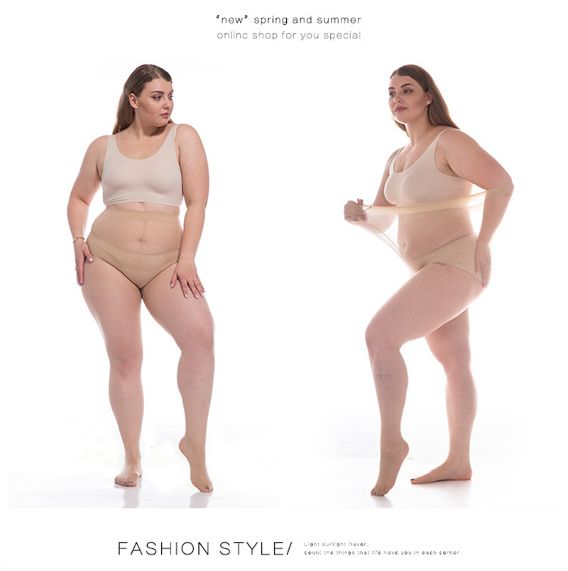 特大码丝袜加肥加大300斤防脱丝菠萝袜胖MM200斤薄款任意剪连裤袜详情23