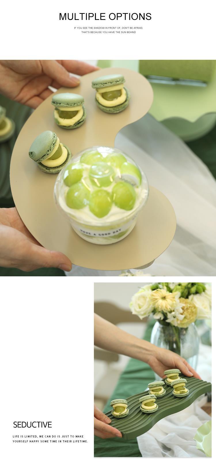 奶茶色蛋糕架组合 铁艺甜品台糕点盘 婚庆蛋糕展示架 甜品架详情6