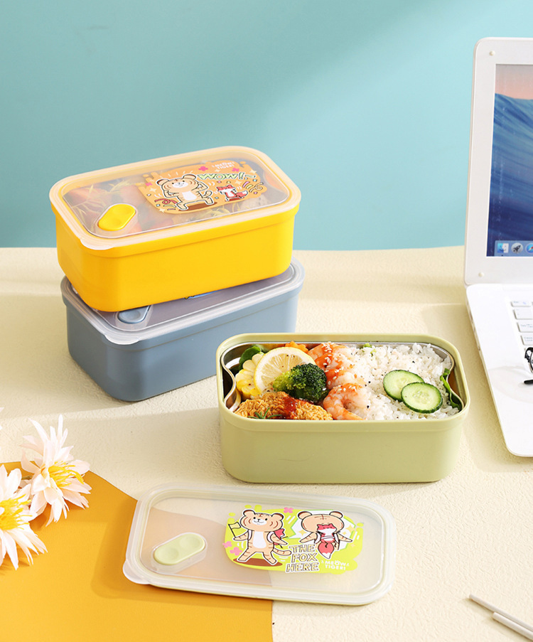 INS风304不锈钢饭盒可注水保温学生加热午餐盒户外上班带饭便当盒详情15