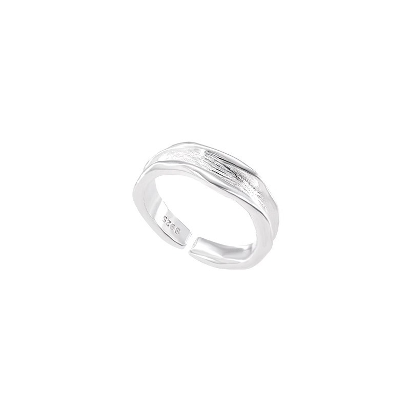 New Korean plain ring for women, a niche Instagram high-end, adjustable opening ring wholesale, cross-border export ring pic 8