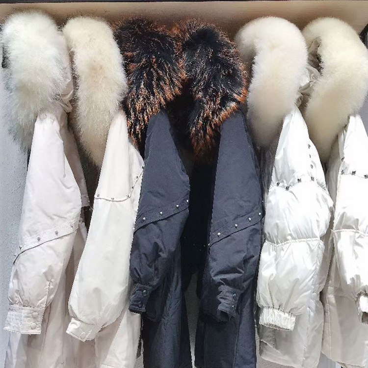 Trece líneas corte marca gran cuello peludo abajo chaqueta mujer wholesale inman marca outlet outlet mujer invierno 2022 pic 12