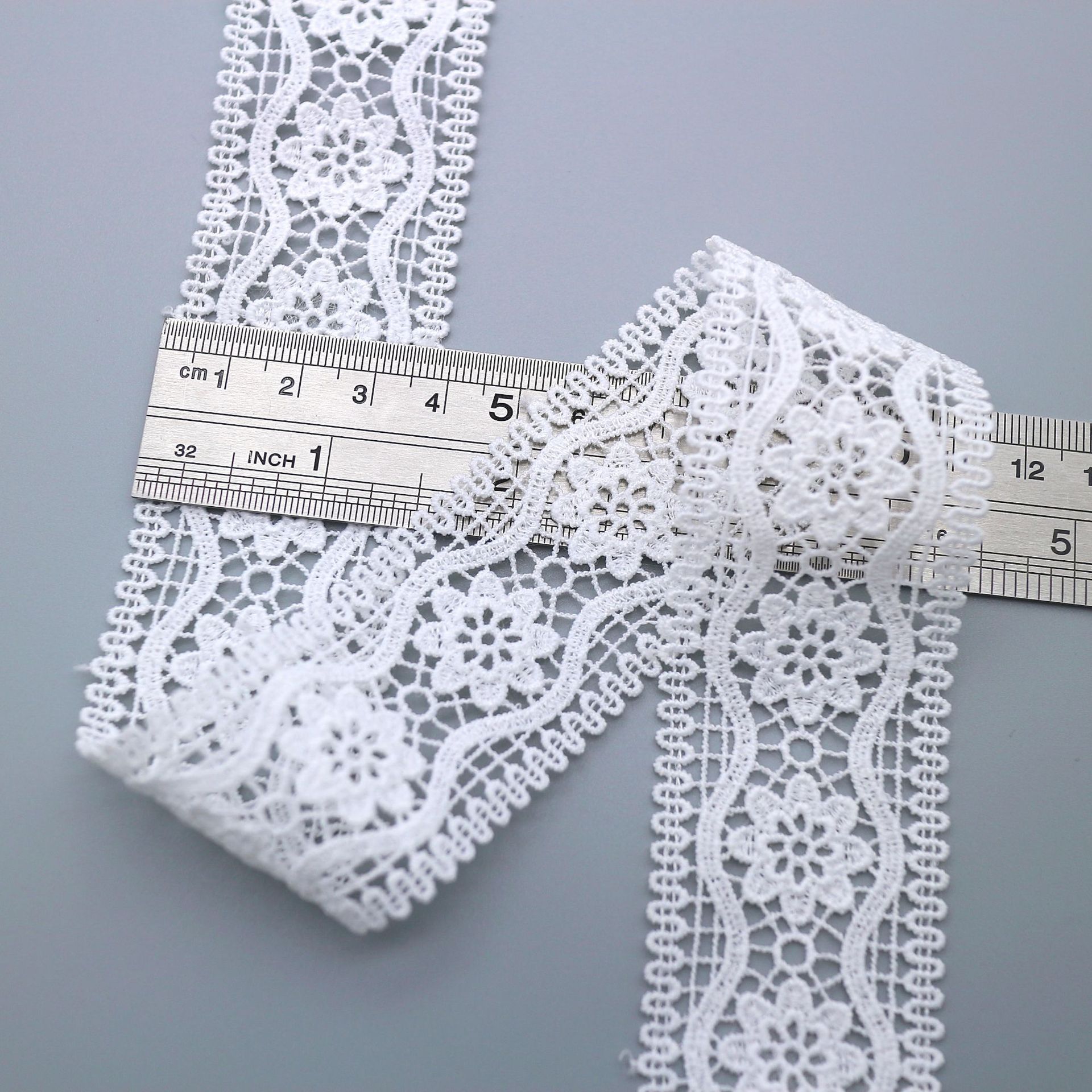 Water-soluble fine thread milk silk lace, milk silk embroidery lace lace, clothing headwear lace accessories pic 5