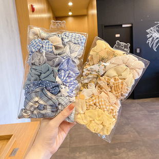 BM法式大肠圈毛线大肠发圈复古简约百搭布艺发绳肥肠头绳网红发饰详情10