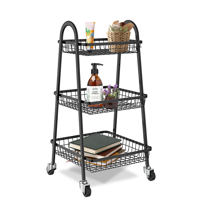 Kitchen, living room, three-story trolley, bathroom, bedroom, storage rack for miscellaneous items, floor-standing storage rack, storage and storage trolley 2 pic 13