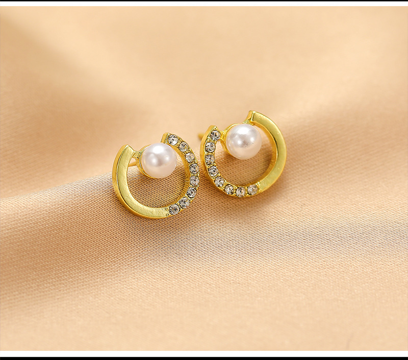 S925银针韩版耳饰批发简约小众气质个性新款耳钉女高级感珍珠耳环详情14