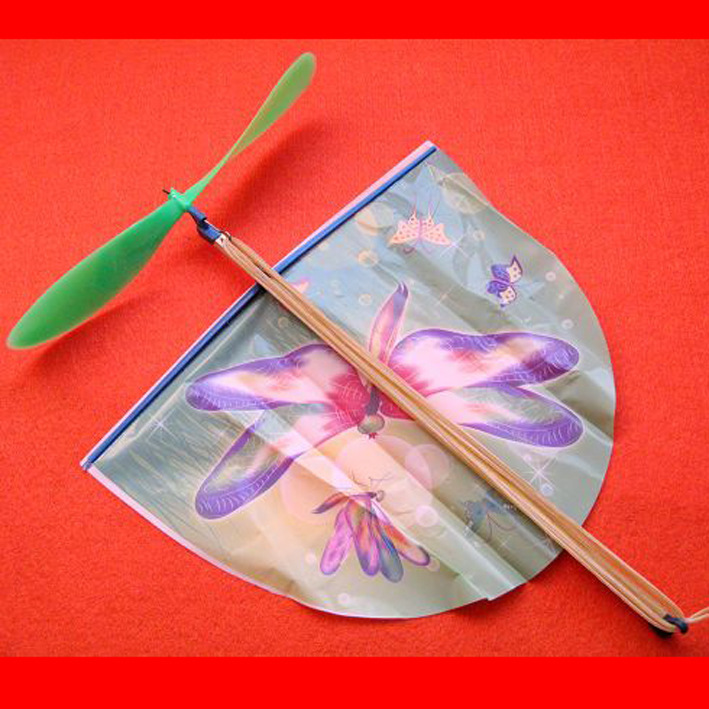 Rubber band power model flying fish, bamboo dragonfly, helicopter pic 9