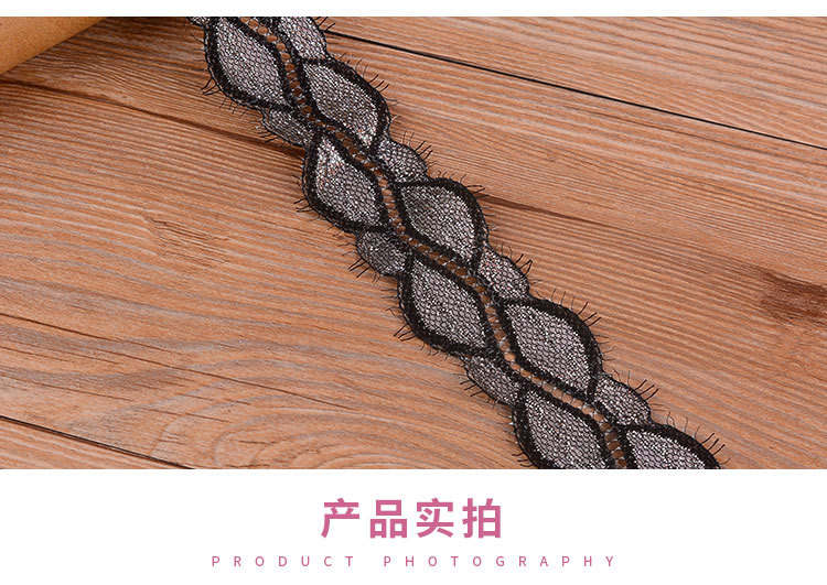 Wholesale of 2022 new stretch nylon lace knitted lace trim 3.5CM lace trim accessories from the manufacturer pic 3