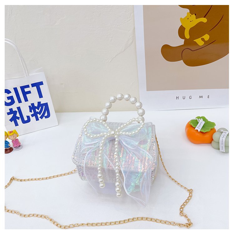 可爱女童斜挎包小香风时尚儿童手提斜背包包公主淑女珍珠包单肩包详情111