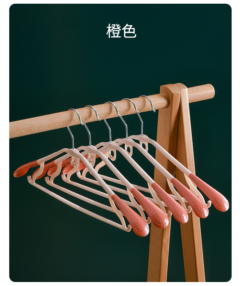 Wholesale of seamless plastic clothes hangers, adult shoulder protection clothes, wide shoulder multi-functional clothes drying racks for dormitories, thickened and connected hanging racks pic 28