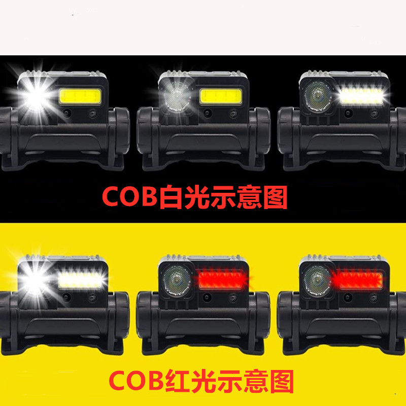 Smart sensing usb charging headlamp, strong bald head, portable night fishing lamp, night running headlamp, outdoor night fishing lamp pic 3