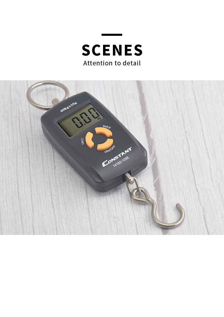 [Constant-109E]跨境外贸电子行李秤便携式电子钩秤家用电子钓鱼秤小型手提秤详情4